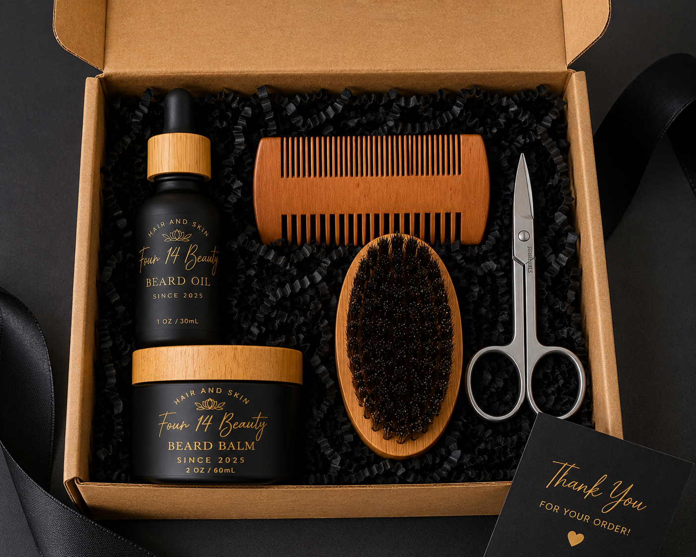 Four 14 Men Beard Collection kit