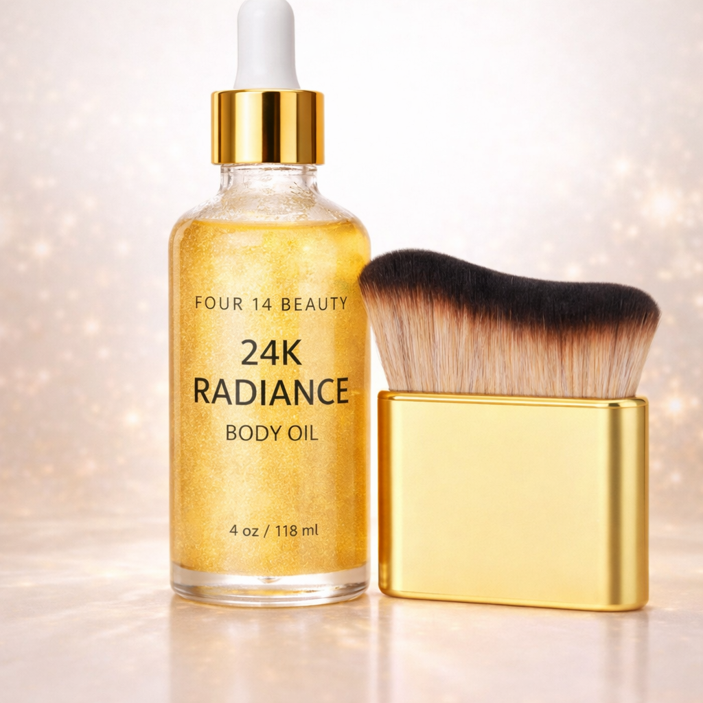 24K Radiance Body Oil with Brush
